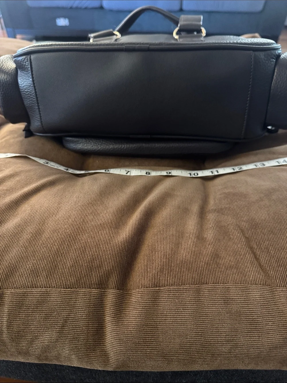 Adorable Juicy Couture Black/Brown Pebble Leather Duffel with Gold Hardware
